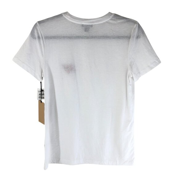 Halogen Womens T Shirt Top Mom Heart Arrow Crew Neck Short Sleeve White M - Picture 3 of 5